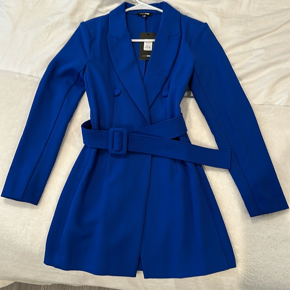 Blue blazer dress